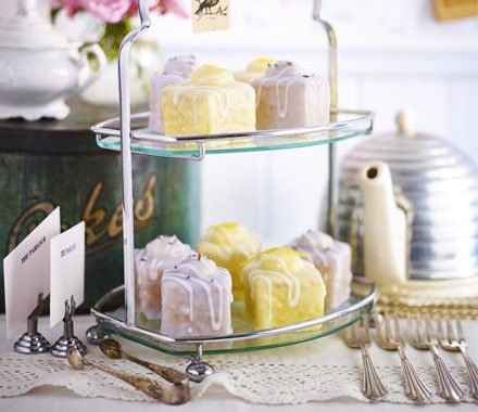 Lemon & lavender fondant fancies recipe