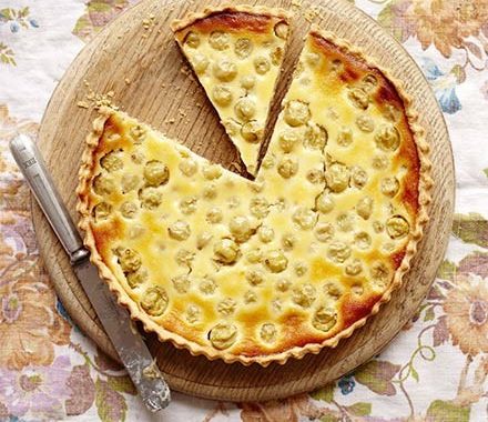 Gooseberry & vanilla custard tart recipe