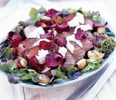 Beef fillet with beetroot & horseradish recipe