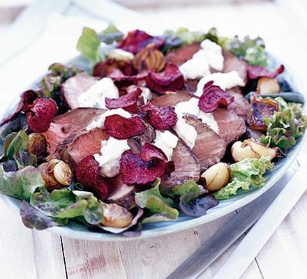 Beef fillet with beetroot & horseradish recipe 