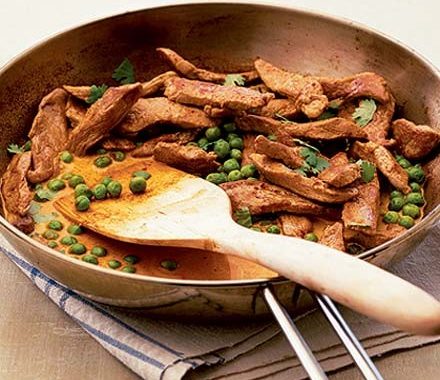 Quick pork with mild spices recipe