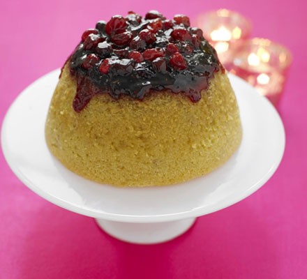 Cranberry steamed pudding custard recipe 