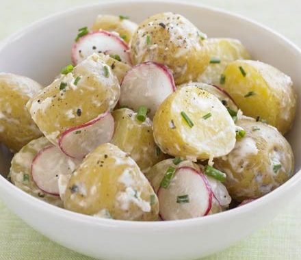 Jersey Royal salad with horseradish cream recipe