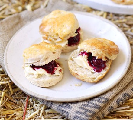 Apple scones with blackberry compote recipe 
