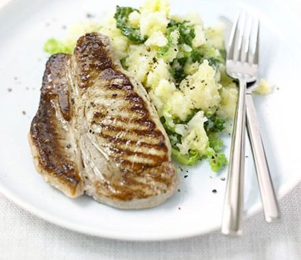 Pork with swede colcannon recipe