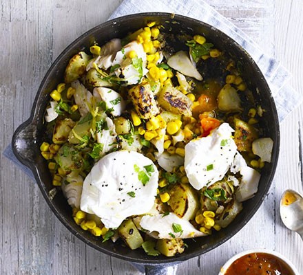 Smoked haddock & corn hash recipe 