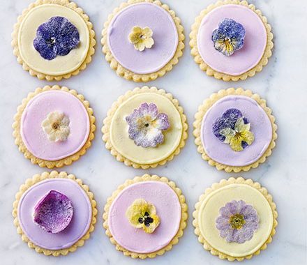 Sugared flower shortbreads recipe