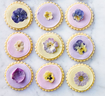 Sugared flower shortbreads recipe 