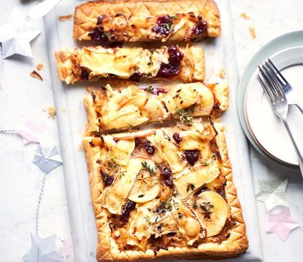 Brie, apple & onion tart recipe