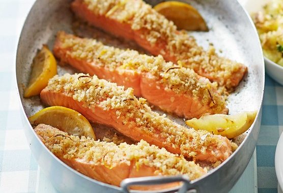 Lemon & black pepper crusted salmon recipe