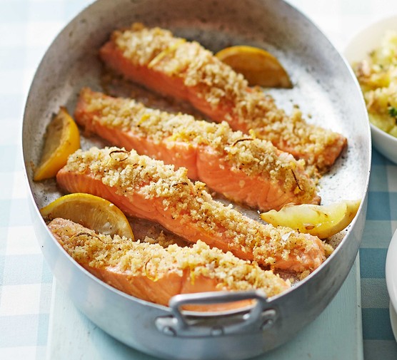 Lemon & black pepper crusted salmon recipe 