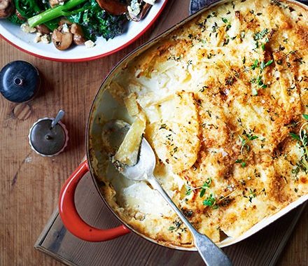 Potato, parsnip & horseradish bake  recipe