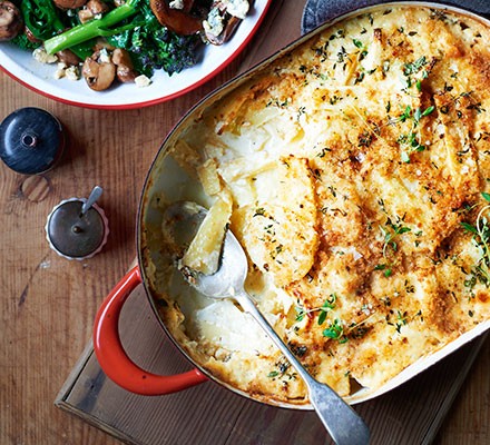 Potato, parsnip & horseradish bake  recipe 