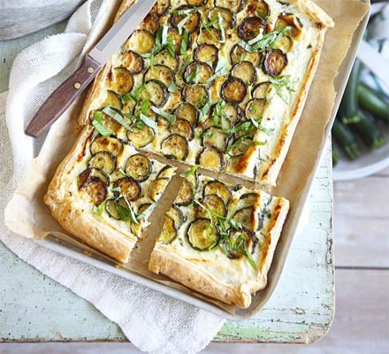 Courgette & ricotta tart recipe 