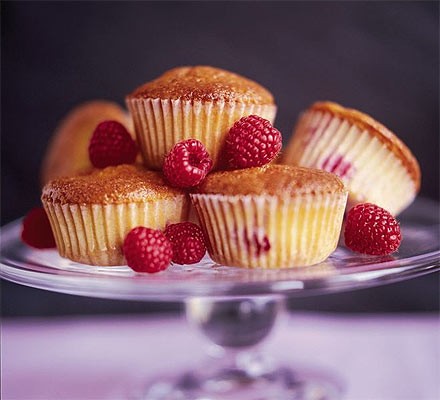 Warm raspberry cupcakes with orange sugar drizzle recipe 