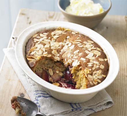Plum & almond pudding recipe 