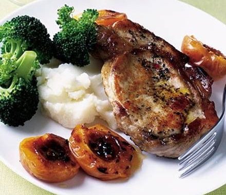 Pork with spiced apricots recipe