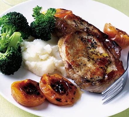 Pork with spiced apricots recipe 