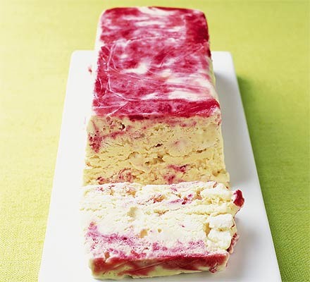 Crunchy raspberry ripple terrine recipe 