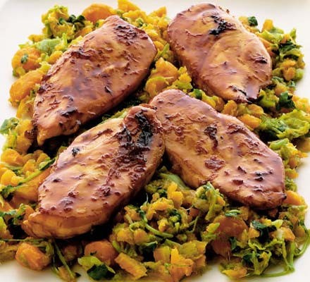 Glazed chicken over winter mash recipe 