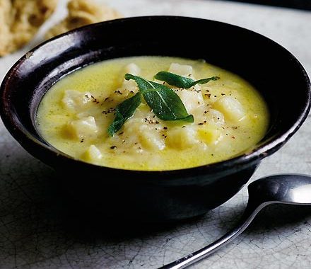 Chunky cheddar & celeriac soup recipe