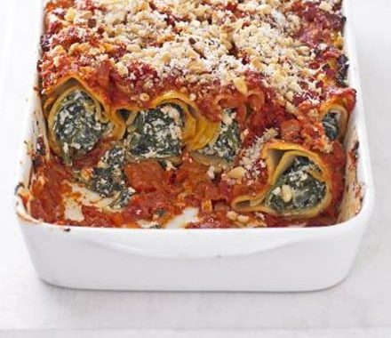 Tofu & spinach cannelloni recipe