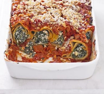 Tofu & spinach cannelloni recipe 