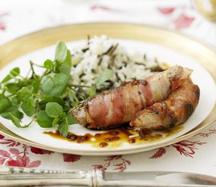Pheasant breast à l’orange with dried apricots & prosciutto recipe