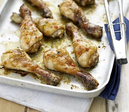 Sticky chicken drumsticks recipe