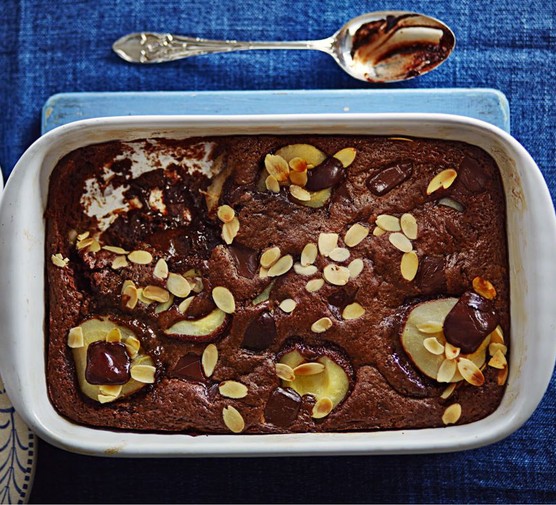 Squidgy chocolate pear pudding recipe 