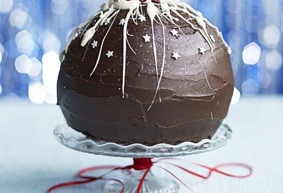 Chocolate orange & cranberry red velvet bombe recipe