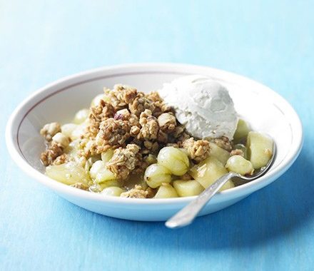 Gooseberry flapjack crumble recipe