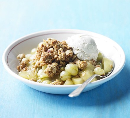Gooseberry flapjack crumble recipe 