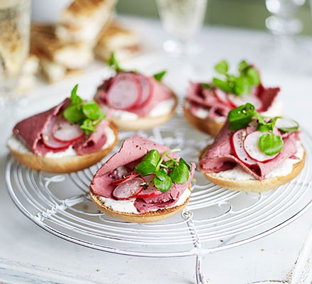 Mini salt beef bagels recipe 