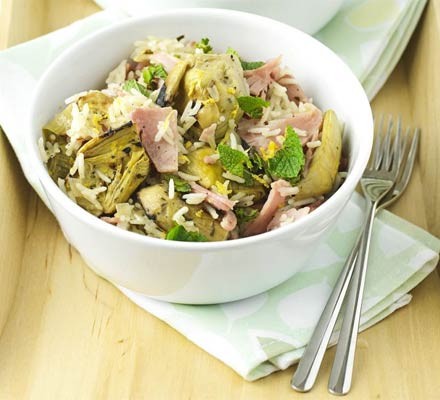 Ham, artichoke & lemon pilaf recipe 