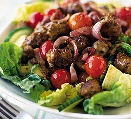 Sizzling sausage salad recipe 