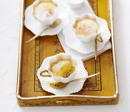 Passion fruit teacup puddings recipe