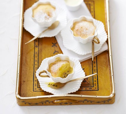 Passion fruit teacup puddings recipe 