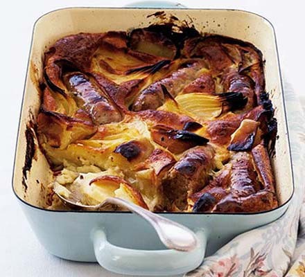 Country-style toad in the hole recipe 