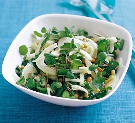 Fennel, watercress & pine nut salad recipe 
