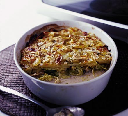 Lazy cheesy vegetable hotpot recipe 