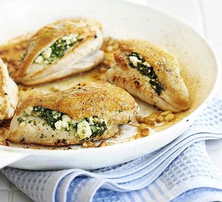 Spinach & feta stuffed chicken recipe 