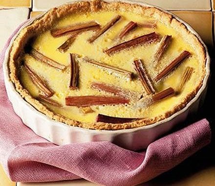 Rhubarb custard tart recipe