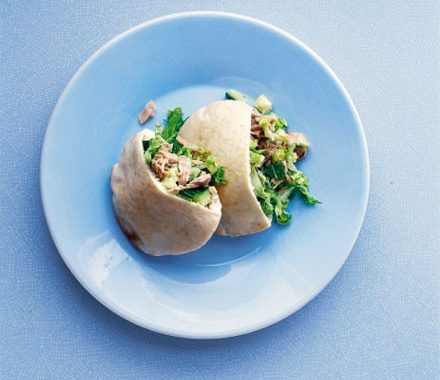 Lemony tuna pitta pockets  recipe