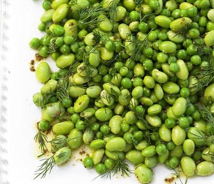 Pea & soya bean salad with fresh dill recipe