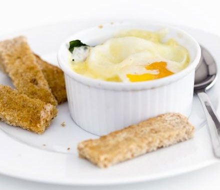 Baked dippy eggs recipe