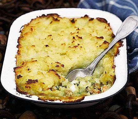 Spiced fish & mussel pie recipe