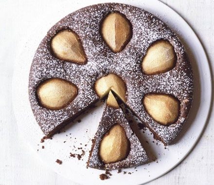 Flourless chocolate & pear cake recipe