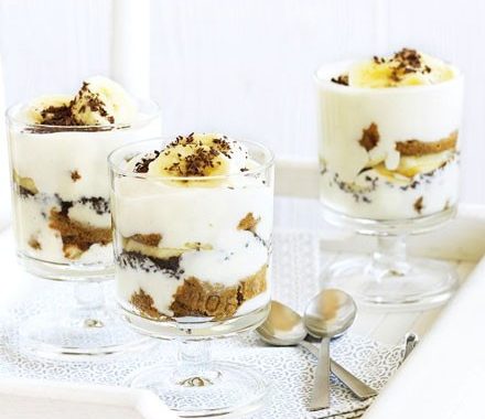 Banana & custard pots recipe