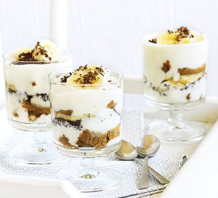 Banana & custard pots recipe 